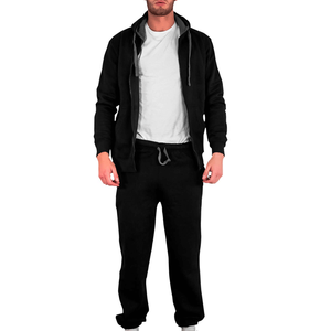 Chándal de invierno transpirable de corte regular con cremallera para hombre, nuevo diseño, de secado rápido, de talla grande, con patrón sólido - Product Image 5