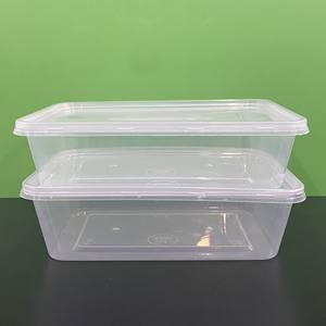 Échantillons gratuits Meilleur vendeur Usine Super Qualité Transparent Injection Rectangle Jetable 1000ml Récipient Alimentaire en Plastique avec Couvercle - Product Image 2