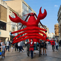 Homard gonflable géant avec lumières LED, crevette lumineuse de grande taille, logo personnalisé, modèle de fruits de mer pour la publicité événementielle/festivals/promotion