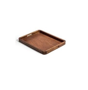 Bandeja de Madera Natural Estilo Rústico, Forma Cuadrada, Precio Económico, Bandeja de Madera de Alta Calidad Hecha a Mano - Product Image 5