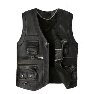 Nouveau gilet de motard en cuir de conception élégante gilet de moto de moto pour les hommes Offre Spéciale gilet et gilets en cuir de bonne qualité - Product Image 1
