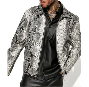 Chaqueta de cuero de moda de alta calidad para hombre estilo serpiente nueva llegada mejor diseño chaqueta de cuero de diseño personalizado de invierno para hombre - Product Image 1