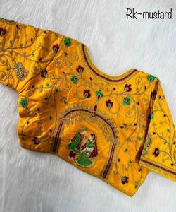 Most Attractive Bridal Collection Blouse with Heavy Embroidery Work Lowest Price for Indian Women Indian Garment Alphanumero - Product Image 6