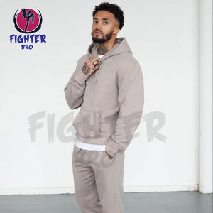 ชุดวอร์มกางเกงและมีฮู้ดสำหรับผู้ชายชุดวอร์มสองชิ้นสำหรับนักวิ่งกางเกงขาบานแบบซ้อนกัน OEM - Product Image 1