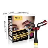 Kit de pochoirs à sourcils personnalisés ALIVER, modèle ajustable pour la mise en forme des sourcils, outil de maquillage
