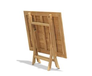 โต๊ะพับสวนทรงสี่เหลี่ยมผืนผ้าไม้สัก 1.2 ม. กันน้ำ ทนทาน ป้องกันรังสียูวี สำหรับใช้กลางแจ้งในร้านอาหารและโรงแรม - Product Image 1