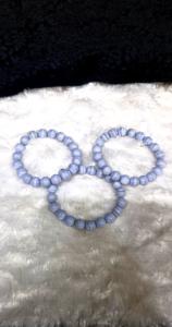 Pulsera de Ágata Azul para Hombre y Mujer, Piedra Preciosa de Cristal Curativo Natural con Certificado de Laboratorio para Yoga, Reiki y Meditación - Product Image 3