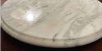 Italienische Vintage Carrara Marmor Serviert ablett Holz Lazy Susan Plattenspieler für Esszimmer Arbeits platte rotierende Charc uterie Display Spice
