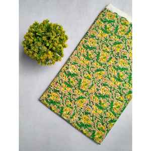 JBRTP29 Tejido de Bloque Manual Hilo Peinado de Algodón Orgánico de Alta Calidad Estilo Indio Cruzado para Entretela - Product Image 1