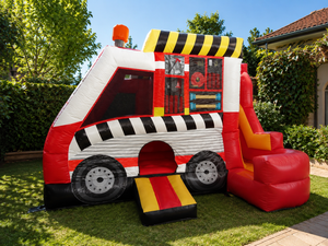 Aire de jeux gonflable professionnelle 5x4x3,5 m – Château gonflable en PVC – Utilisation professionnelle en extérieur/intérieur – Conforme aux normes européennes - Product Image 4