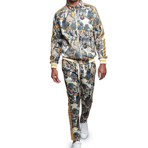 Chándal de sublimación de manga larga para hombre, precio barato, OEM, venta al por mayor, nuevo diseño, conjunto de chándal de sublimación a granel de algodón - Product Image 4