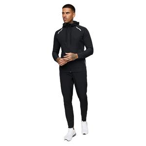 Survêtement en polaire pour homme comprenant une veste à capuche zippée et un pantalon de jogging à taille élastique en polaire brossé - Product Image 1