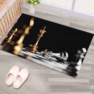 Alfombras de Ajedrez, Alfombras de Peones, Alfombras con Diseño de Piezas de Ajedrez, Alfombra Estampada, Alfombra de Chenilla - Product Image 4