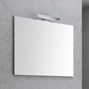 Rettangolare 95x68 cm alluminio LED specchio bagno essenziale confezione di 1 - Product Image 1