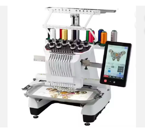 Máquina de Bordar Comercial de 12 Agujas de Alta Calidad, 1000 RPM, Automática, Computarizada, de Una Cabeza, con Pantalla LCD y Cambio de Color - Product Image 1