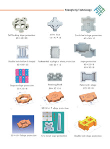 Brique <span class=keywords><strong>de</strong></span> protection <span class=keywords><strong>de</strong></span> pente, plan <span class=keywords><strong>de</strong></span> conservation <span class=keywords><strong>de</strong></span> l'eau, projet <span class=keywords><strong>de</strong></span> type I, moule en plastique pour béton - Product Image 4