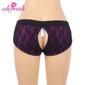 Hot New Sweet Fashion Purple Strap-on Harness Panty Crotchless Accesorios de ropa interior madura Consolador portátil para mujeres - Product Image 5