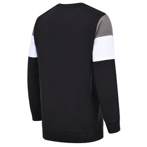 Sudadera de bloque de Color con textura negra de algodón 100% de alta calidad para hombre, Top de punto transpirable ecológico para Otoño Invierno Formal - Product Image 4