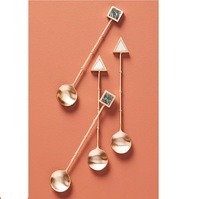 Ensemble de cuillères à dessert et à thé en acier inoxydable artistique