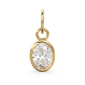 Pendentif Chic Minimaliste Ethnique pour Femme, Fait Main en Argent 925 avec Pierre Précieuse Ovale en Quartz Blanc Naturel Sertie en Bezel - Product Image 1
