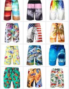 Pantalones de playa con estampado de ajuste holgado de 2024 años para hombre, pantalones cortos deportivos de secado rápido, pantalones cortos informales de Color sólido - Product Image 5