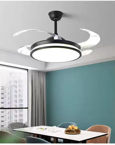 2025 Hiện Đại <span class=keywords><strong>LED</strong></span> Quạt Trần Ánh Sáng Cho <span class=keywords><strong>Bluetooth</strong></span> Câm Đơn Giản Vô Hình Sắt Đèn Chùm ABS Cho Nhà Phòng Khách Điều Khiển Từ Xa - Product Image 3