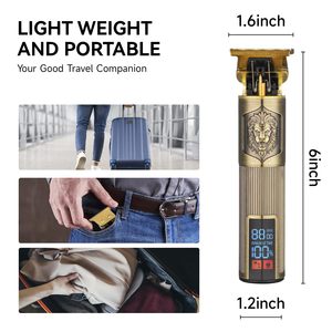 Kit de tondeuse à cheveux sans fil professionnelle, rasoir à lame en T pour barbier, tondeuse de finition pour barbe et cheveux, application RV, alimentation par batterie - Product Image 1