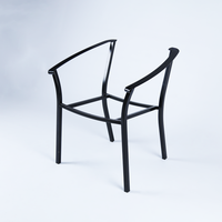 Chaise de salle à manger en métal moderne pour hôtels de cuisine intérieure extérieure-Remise du fabricant vietnamien pour l'étude de l'habillage