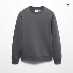 เสื้อฮู้ดดี้ปักลายล่าสุด คอกลม สำหรับผู้ชาย เสื้อสเวตเชิ้ตแบบยูนิเซ็กซ์ สกรีนโลโก้ได้ ผ้าฝ้าย 100% สไตล์วินเทจ เสื้อสเวตเชิ้ตคอกลมแบบเรียบ - Product Image 6