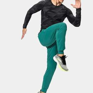 Service OEM Pantalons de survêtement amples pour hommes en tissu peigné léger à taille mi-haute avec cordon de serrage, pantalons de jogging en molleton - Product Image 6