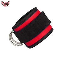 POWER FIGHTER - Correas de Soporte para Tobillos Personalizadas de Alta Calidad, Transpirables, Antideslizantes, de Acero, Neopreno/Nailon, para Gimnasio, Ejercicio, Fitness