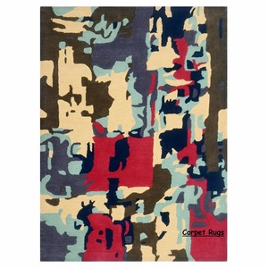 Hecho a mano 100% algodón personalizable tamaño Reediest diseño moderno tradicional alfombra de área alta patrón abstracto mano copetudo PET - Product Image 5