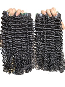 Cheveux bouclés Jerry Curl Remy vietnamiens 100% non transformés le style en cheveux humains - Product Image 2