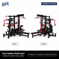 Máquina de entrenamiento multifuncional comercial de 4 estaciones con cable cruzado y pila de pesas para gimnasio