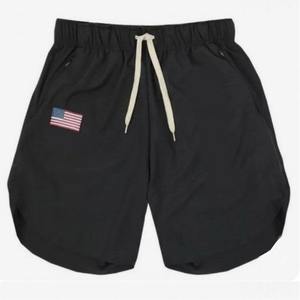 Men's Fashion <b>Shorts</b> with Elastic Waist Hip Pop Cotton/Spandex Black Anti-Wrinkle Pattern Ribbon Decoration - Product Image 3