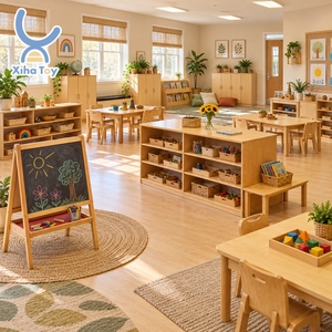 Set di Mobili Montessori per Scuola Materna, Scrivanie e Sedie Moderne per Asili e Aule, Vendita all'Ingrosso per Acquirenti e Fornitori - Product Image 1