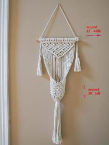 Bouquet de fleurs élégant en macramé, décoration murale pour une ambiance élégante dans la pièce, entrée, couloir et idée cadeau, fabriqué à la main en Inde - Product Image 3