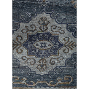 Tapis en laine noués à la main Erbe Blue, motifs rectangulaires et abstraits pour la maison - Rgs-1276 - Product Image 3