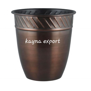 Maceta colgante de metal, maceta de metal, Cubo de flores de cobre, maceta con acabado antiguo, tamaño personalizado, maceta de metal de estilo Vintage - Product Image 5