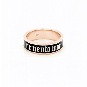 Anillo de banda Mori de recuerdo Unisex clásico de plata antigua pieza de declaración grabada ancha ajuste Invisible fiestas regalos de navidad - Product Image 1