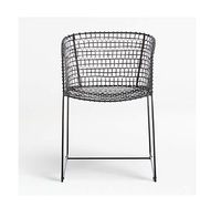 Chaise de salle à manger moderne, design élégant, fabriquée à la main, mobilier d'hôtel, chaise de salle à manger en fer, chaise grillagée pour intérieur et extérieur 2025