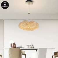 Lustre moderne en forme de goutte de pluie pour hôtels, grande lampe d'escalier avec suspension à hauteur réglable et luminaires, ventilateur à bulles