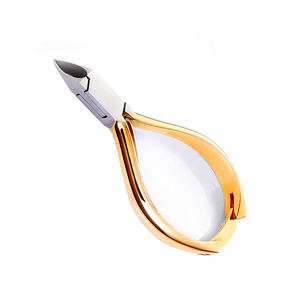 Pince à ongles à cuticules articulées demi-or à ressort unique manucure pince à ongles à cuticules avec verrouillage arrière - Product Image 3