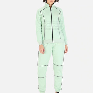 2025 nuevo estilo trajes de chándal para mujer trajes de chándal de mujer teñidos lisos trajes de chándal de mujer hechos al por mayor - Product Image 1