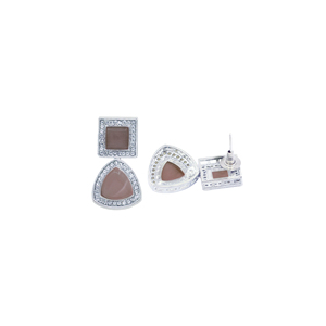 Alex Jewellery's Elegant Silver Kundan Gargantilla Collar Set Diseño triangular y cuadrado con perlas Piedras de diamantes Regalos de bodas - Product Image 6