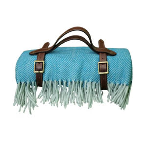 La última manta de espiga turquesa, fusión perfecta de tradición y diseño moderno - Product Image 6