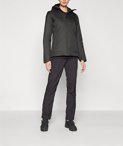 Veste Softshell isolée Quest pour femmes noires pleine longueur Prix d'usine Manches complètes et vestes d'extérieur coupe-vent pour la course à pied - Product Image 3