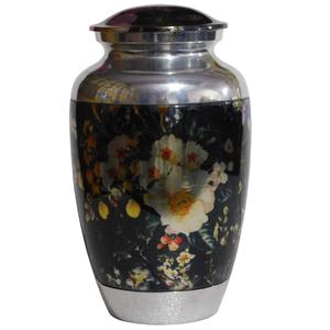 Urnes de crémation en aluminium pour adultes classiques Urnes funéraires en métal de style moderne avec autocollant fini pour les cendres humaines - Product Image 2