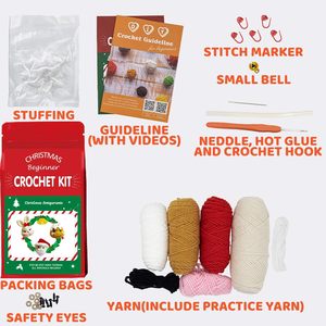 Juguete de peluche Amigurumi de Navidad hecho a mano, muñeco de ganchillo para niñas y niños, bebés, niños pequeños, animales de peluche, OEM hecho en Vietnam - Product Image 4