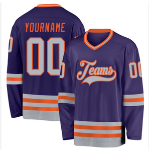 Maillots de hockey sur glace unisexes personnalisés grande taille fabriqués sur mesure avec des numéros imprimés dans toutes les couleurs pour les équipes OEM - Product Image 6